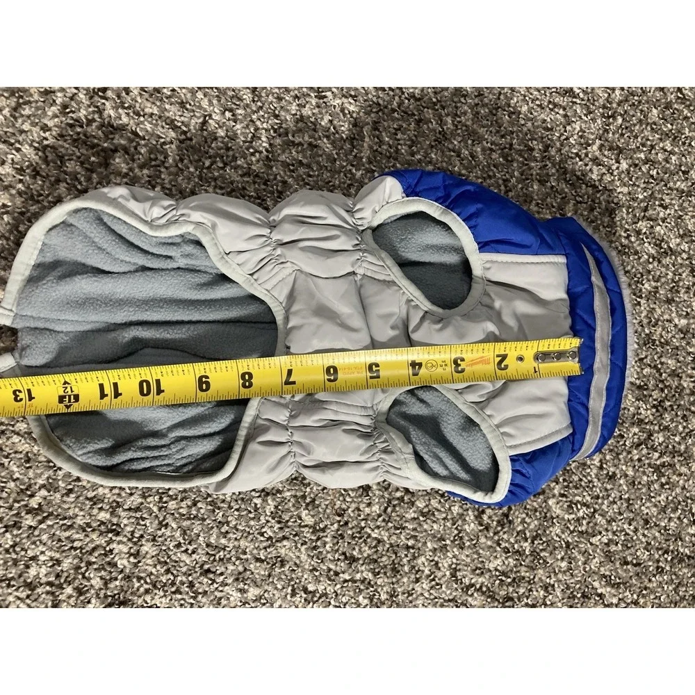 Warm Polyester Blue Gray Dog‎ Coat Jacket Small Vest Model 01 Dog Clothes